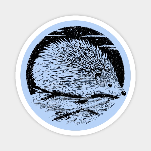 Vintage Hedgehog Gift for a Nature Art Lover Magnet by bangtees